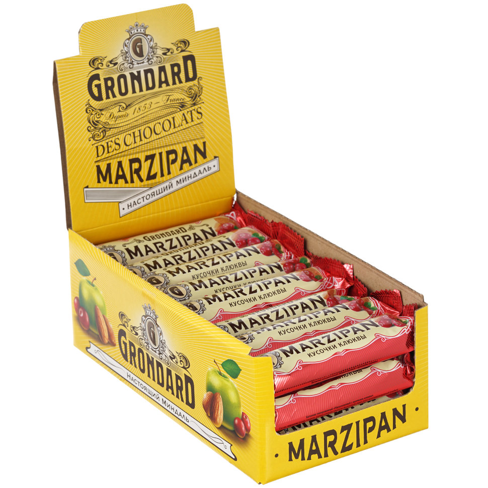  TM Grondard     (8415) Батончики глазированные Марципановые Клюква, (24шт по 50г)    в Горно-Алтайске