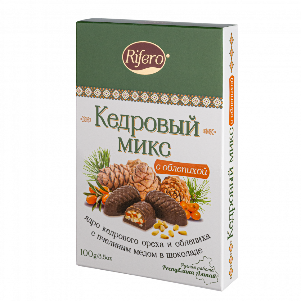  Риф и ко Конфеты "Кедровый микс ОБЛЕПИХА" 100г      в Горно-Алтайске